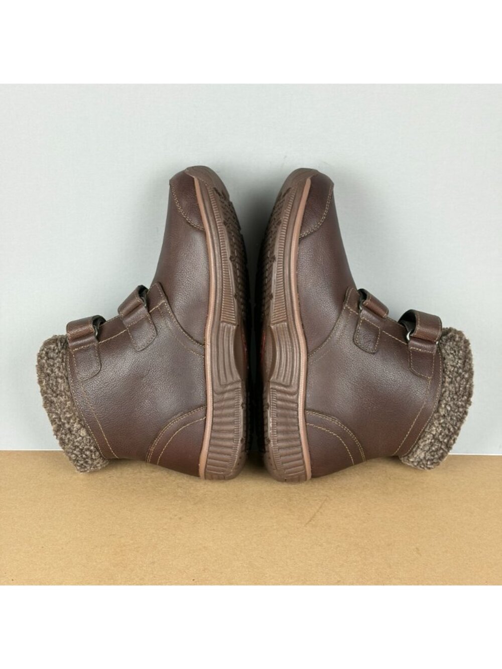 Orthofeet 867 Florence Waterproof Boots Womens 8 Brown Leather Hook and Loop - Picture 5 of 10